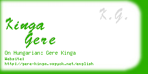 kinga gere business card